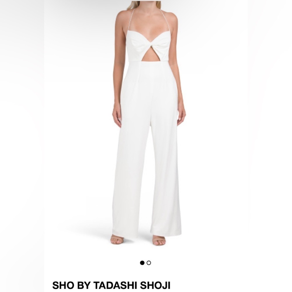 SHO by Tadashi Shoji Buckley Cut Out Detail Strappy Back Jumpsuit